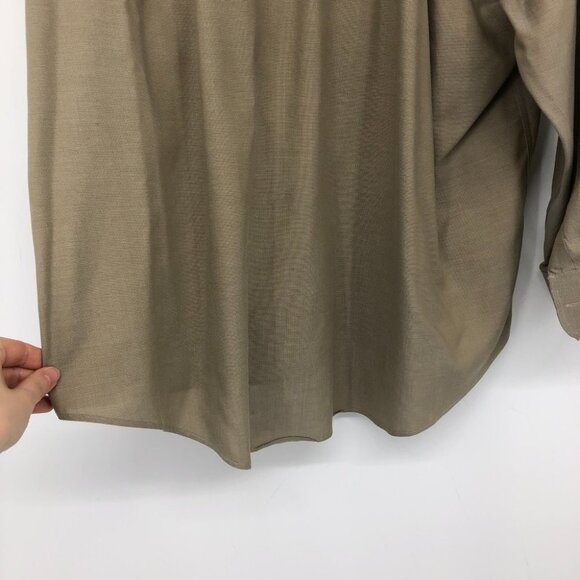 Nordstrom tan 100% Cotton wrinkle free men’s dress shirt neck 16.5  (32) - Picture 10 of 15